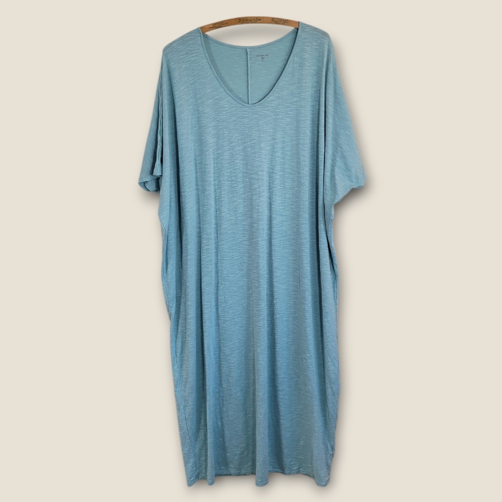 GARNET HILL Oasis Knit Cocoon Gown Night Gown Lounge Nightshirt Pajamas Medium - Picture 2 of 5
